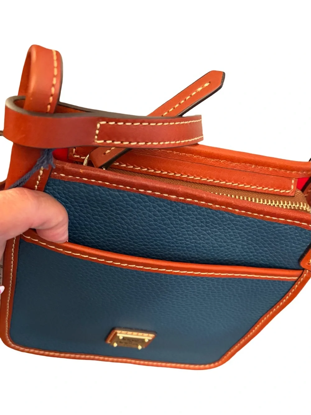 Dooney & Bourke Pebble Grain Letter Carrier Crossbody Forest Green NWT